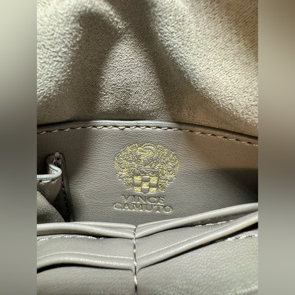 Vince Camuto Tania Leather Crossbody and Wristlet in Caramel Crisp Brown - Picture 3 of 10